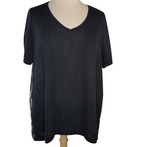 Catherines Black Sheer Back‎ Top